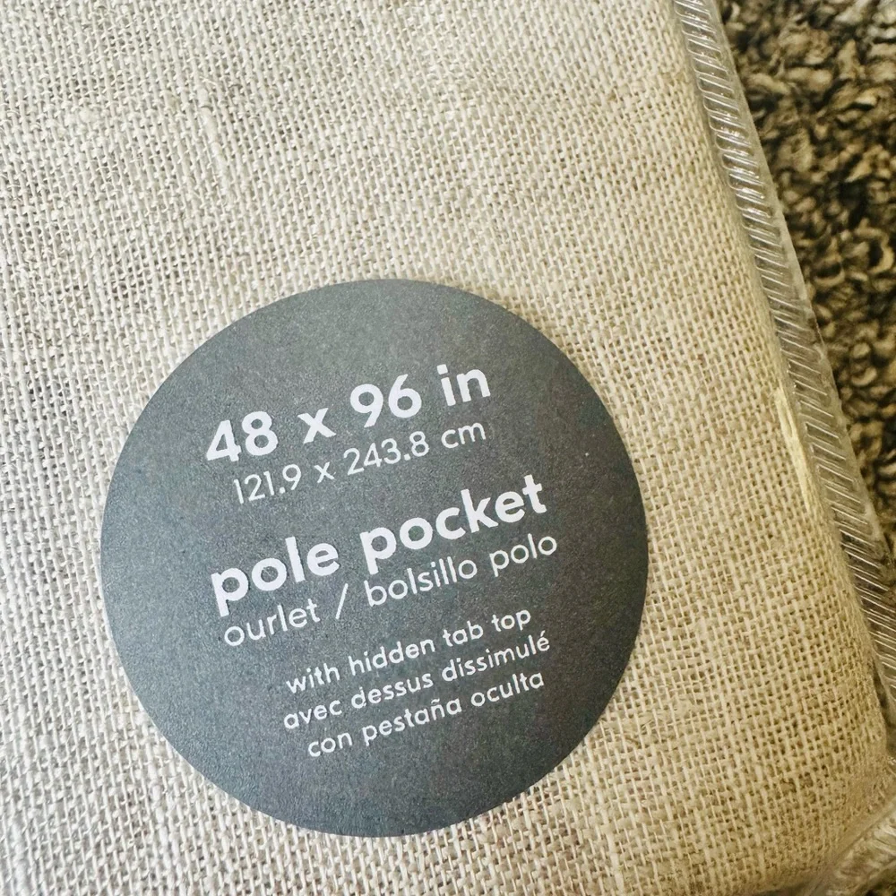 West Elm Sheer European Flax Linen Curtain 48 x 96” Set Of 2 NWT